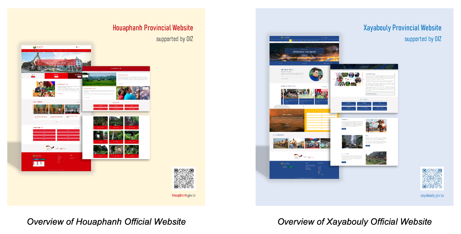Two provinces in Laos launched their first official websites with the support from GIZ