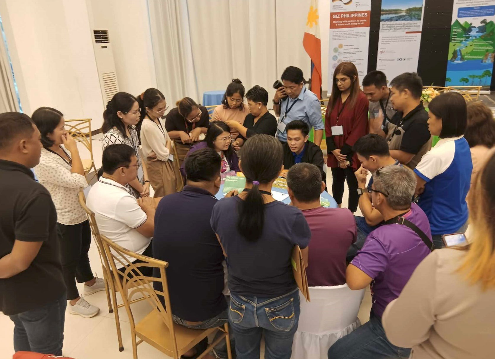 Workshop participants from various local government units performing the ‘Make-the-grade’, a game about natural resource and water management developed by University of Maryland and WWF.