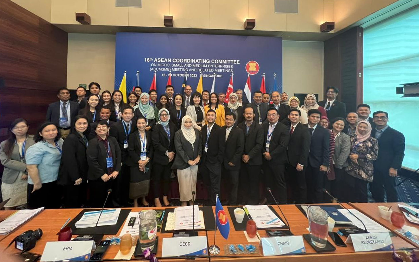 Group photo of ASEAN Member States Representatives during the 16th ACCMSME Meeting and other Meetings.