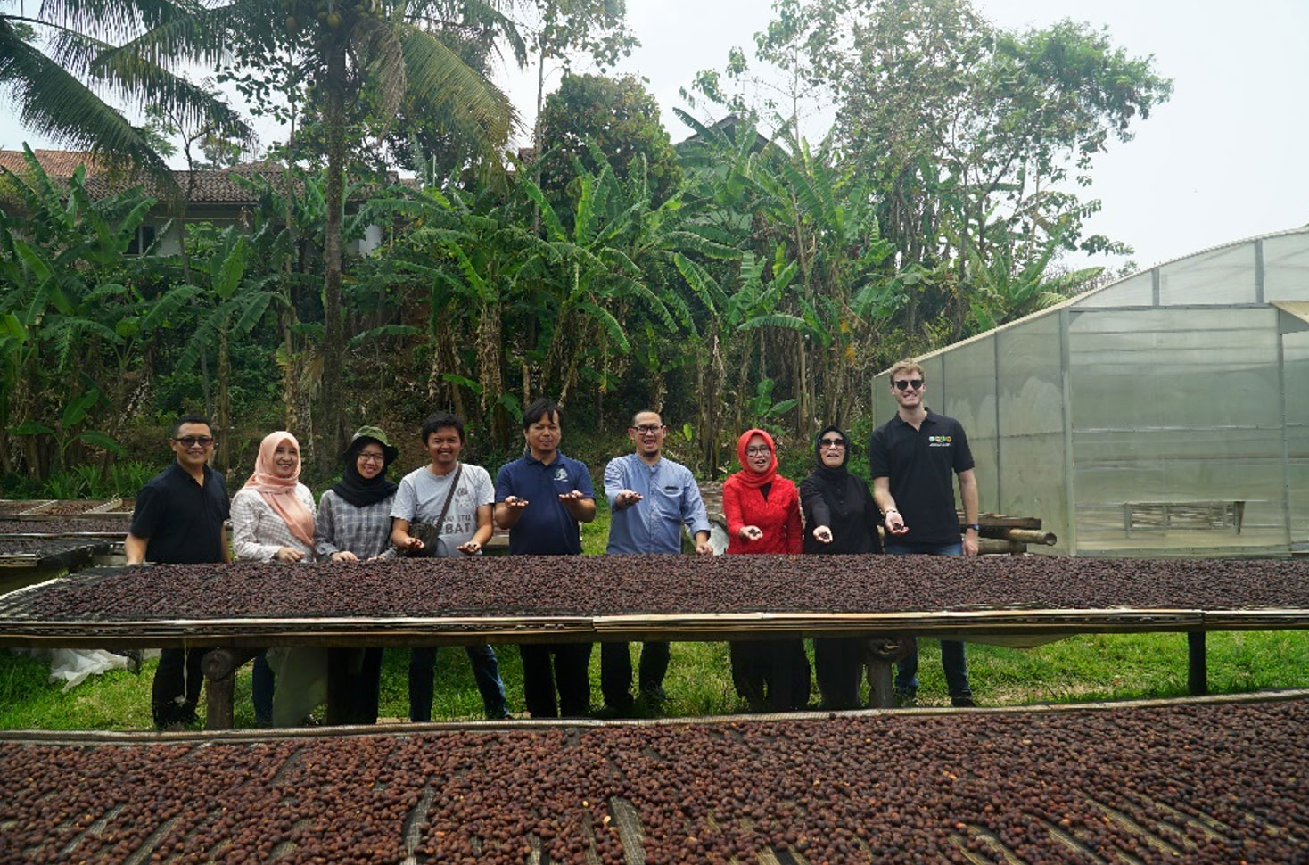 Group photo of participants when visiting one of the farmer cooperatives in West Java